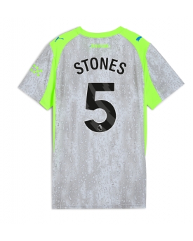 Manchester City John Stones #5 Maglia Gara Terza Repliche 2025-26 Donna Maniche Corte